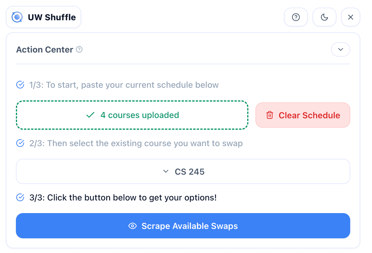 Smart Schedule Upload